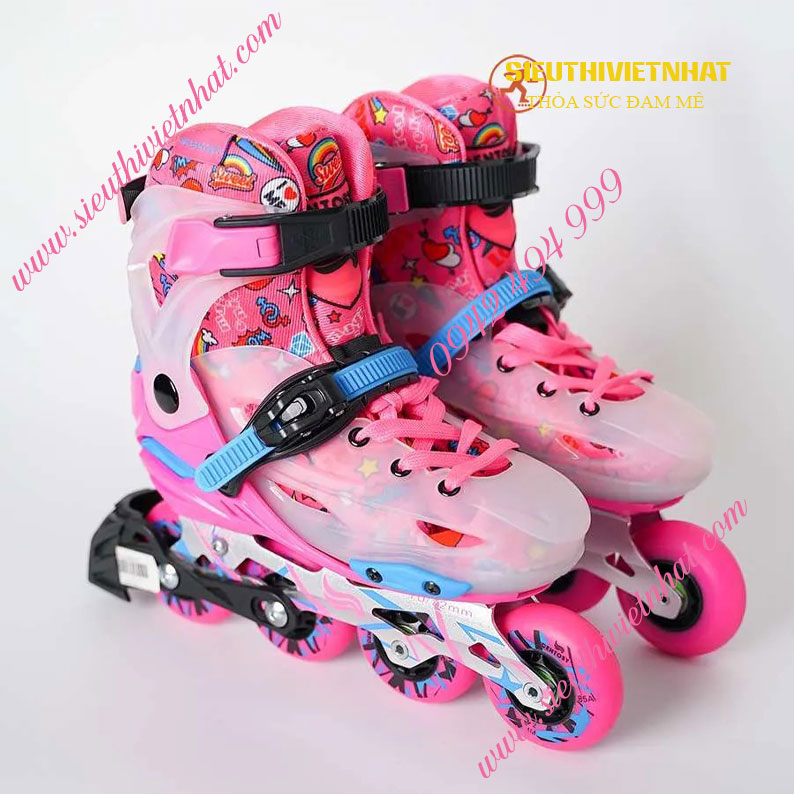 Giày Patin Trẻ Em Centosy Kid Pro 2 Màu Hồng Xanh5